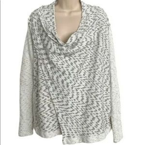 Lucky Brand Sweater Drape Front Wrap Knit Jacket